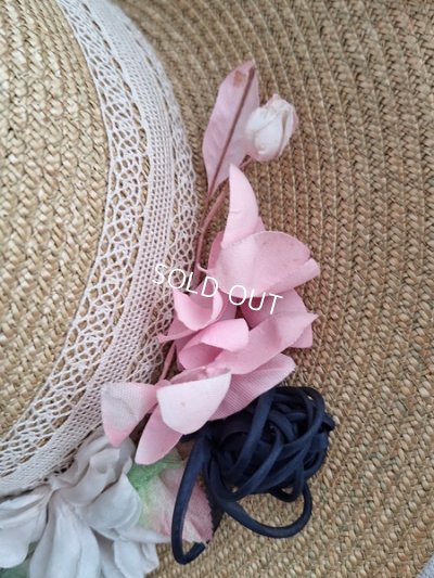 画像5: 布花付ストローハット