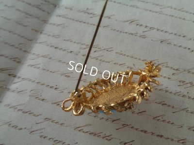 画像4: イギリス製ブルーガラスブローチ