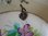 画像2: 陶器製小鳥とすみれ柄アクセサリートレイ (2)