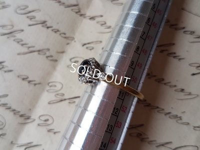 画像4: 英国製9Kサファイアとダイアモンドリング