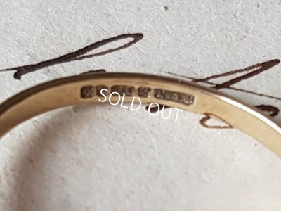 画像5: 英国製9Kサファイアとダイアモンドリング