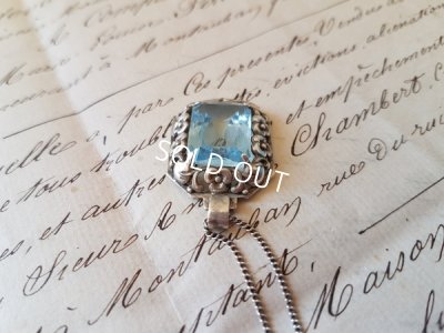 画像5: ブルーガラスシルバーペンダントトップ