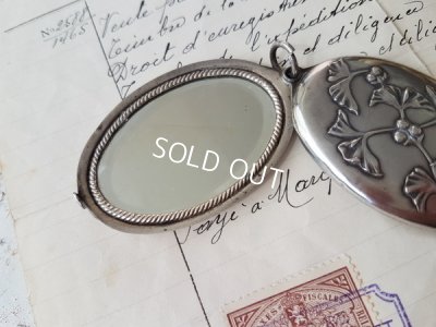 画像6: アールヌーボーシルバーミラーペンダント