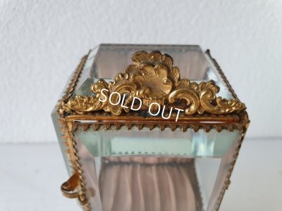 画像2: アンティークガラス2段ジュエリーボックス