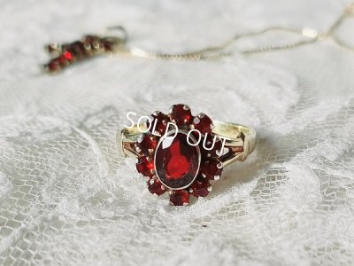 画像2: アンティークガーネット石リング