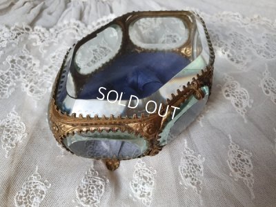 画像2: アンティーク厚ガラス6角形ジュエリーケース　