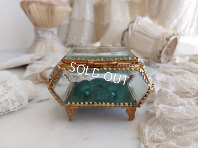 画像7: アンティーク七角形ガラスジュエリーケース