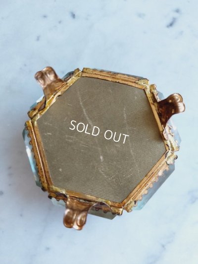 画像14: アンティーク六角形ガラスジュエリーケース