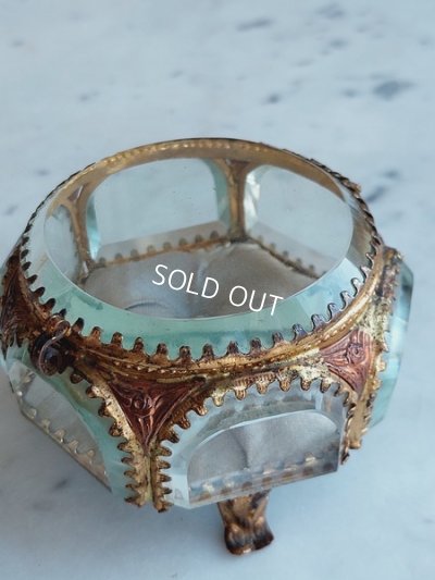 画像2: アンティーク六角形ガラスジュエリーケース