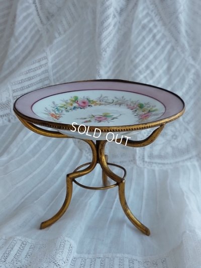 画像5: アンティーク陶器スタンド付アクセサリートレイ