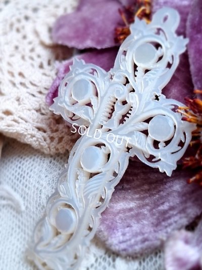 画像2: マザーパール透かしの十字架