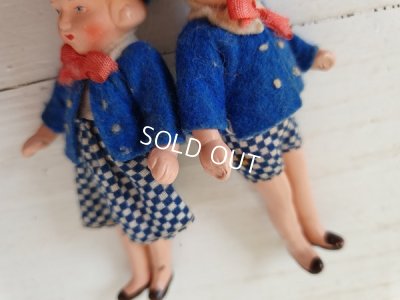 画像4: ドイツ製ペインテッドペアビスクドール