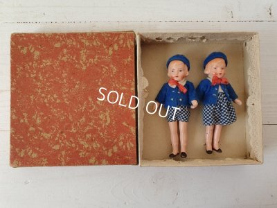 画像13: ドイツ製ペインテッドペアビスクドール