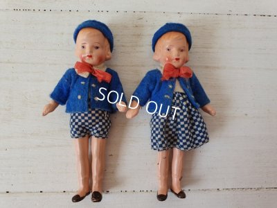 画像12: ドイツ製ペインテッドペアビスクドール