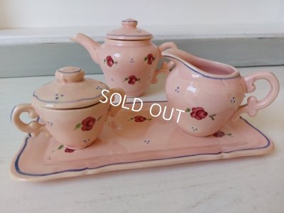 画像16: おままごと陶器ポットとクリーマーセット