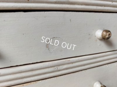 画像3: アンティーク白いドールドロワー