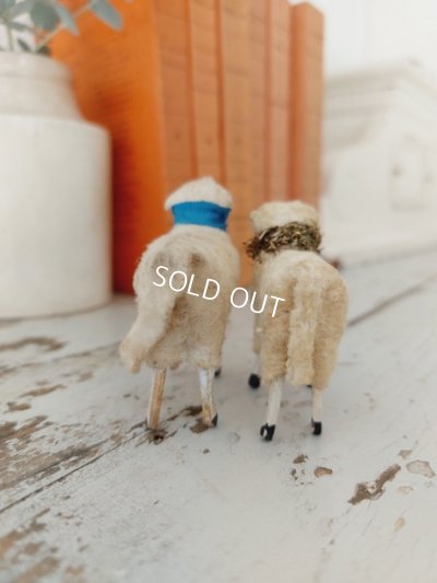 画像5: アンティーク羊ペアオーナメント