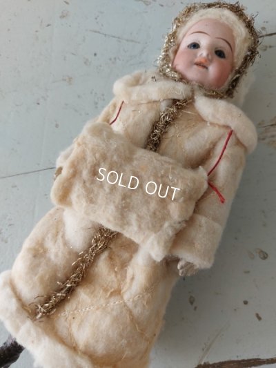 画像8: クリスマスコットンコスチュームアンティークビスクドール