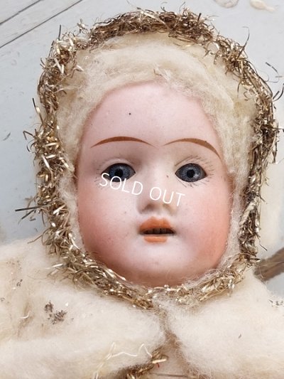 画像5: クリスマスコットンコスチュームアンティークビスクドール