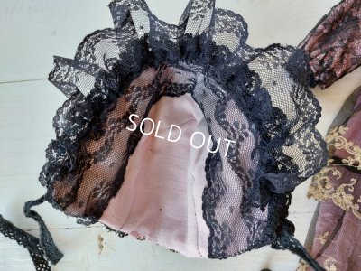 画像12: アンティークレースドールドレス&ボネ