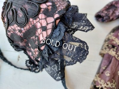 画像13: アンティークレースドールドレス&ボネ