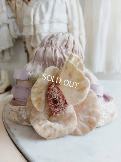 画像3: アンティーク布花ドールボネ