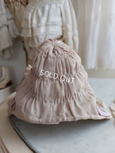 画像5: アンティーク布花ドールボネ