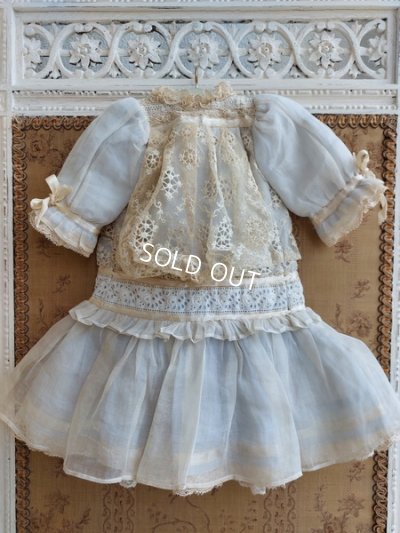 画像2: アンティークレースドールドレス&ボネ