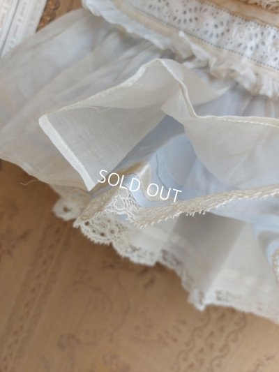 画像8: アンティークレースドールドレス&ボネ