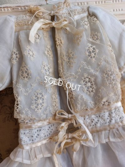 画像11: アンティークレースドールドレス&ボネ