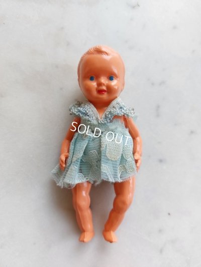 画像15: アンティークセルロイドドール付天蓋ドールベッド