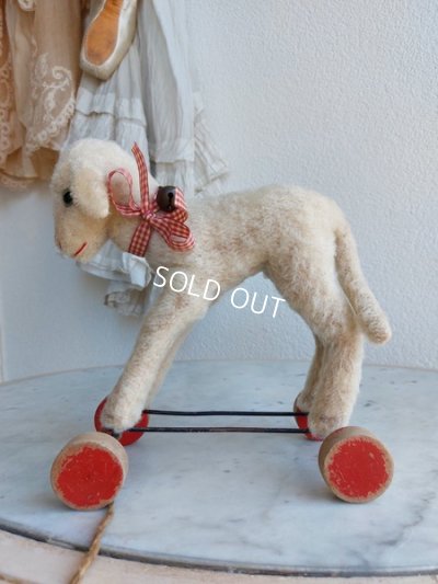 画像6: シュタイフ車輪付羊