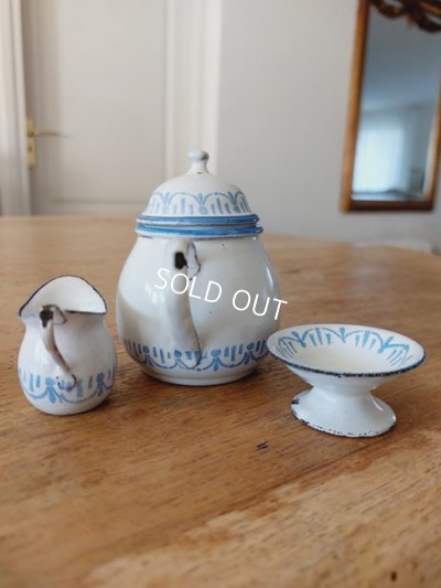 画像6: アンティークホーローおままごとティーセット