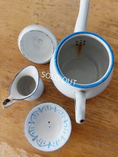 画像8: アンティークホーローおままごとティーセット