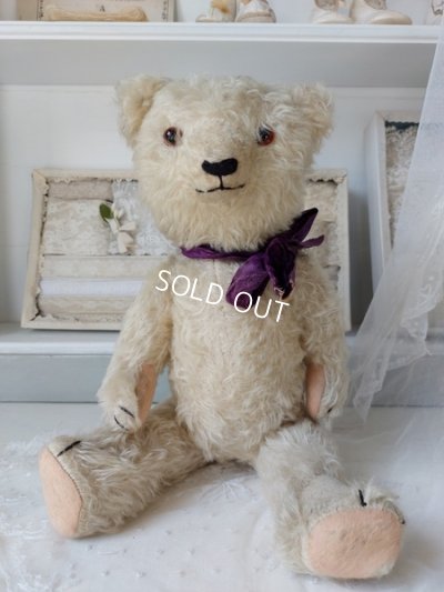 画像2: アンティークホワイトテディベア