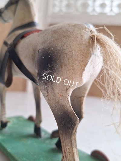 画像10: アンティーク小さな木馬