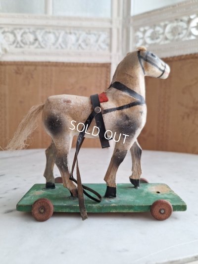 画像2: アンティーク小さな木馬