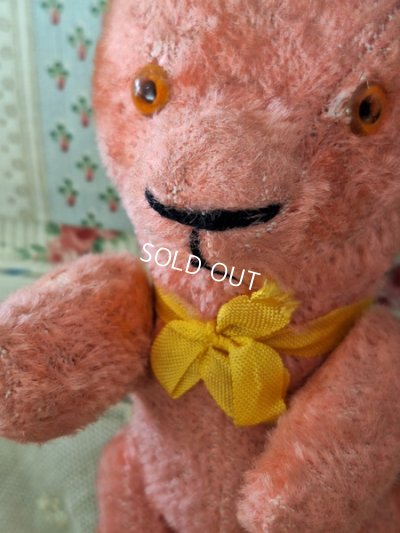 画像6: アンティークJPMピンク小さなテディベア