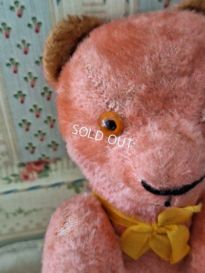 画像4: アンティークJPMピンク小さなテディベア