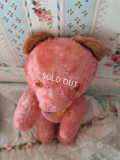 画像11: アンティークJPMピンク小さなテディベア