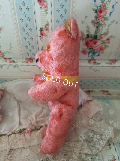 画像14: アンティークJPMピンク小さなテディベア
