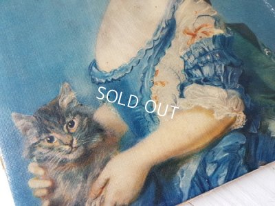 画像6: Jean-Baptiste Perronneau猫を抱くマドモワゼル複製画