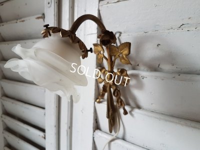 画像3: リボン装飾ローズシェードウォールランプ