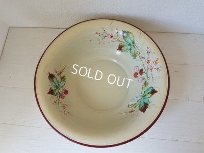 画像9: ホーロー手描きラズベリー柄ウォッシュセット