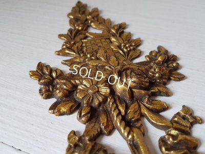 画像2: ブロンズ花かご装飾パーツ