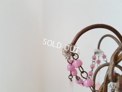 画像9: ピンクオパリンガラスシャンデリア