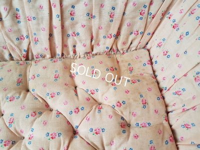 画像10: 花柄ファブリッククッション付バスケット