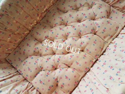画像3: 花柄ファブリッククッション付バスケット