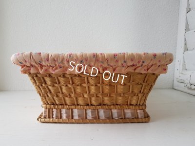 画像7: 花柄ファブリッククッション付バスケット