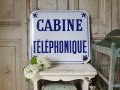 ホーローCABINE TELEPHONIQUEサインボード